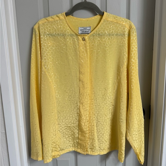 Pendleton Tops - Vintage Pendleton Blouse - 🧈 Yellow - Large